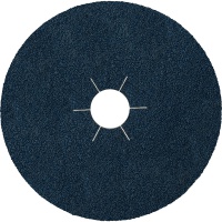 Flat sandpaper disc with center hole and wings